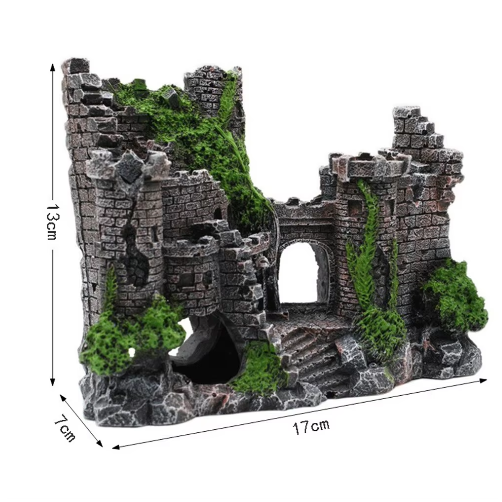 Sweethome Resin Ancient Castle Artificial Ornaments Fish Tank Aquarium Decor