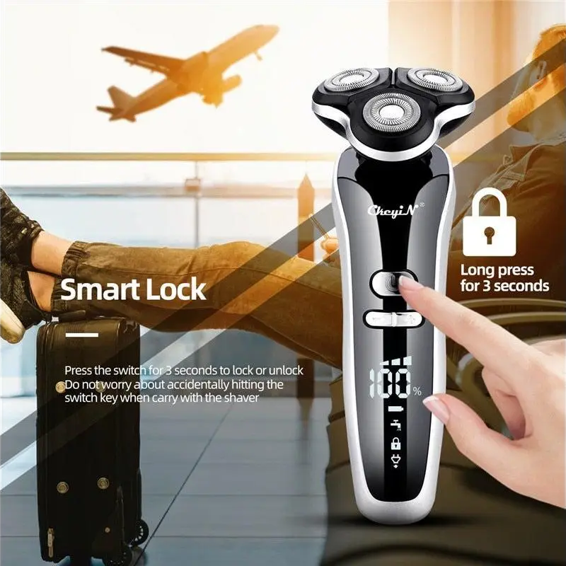 4 In 1 Electric Shaver For Men Beard Nose Trimmer Cordless Hair Clipper
