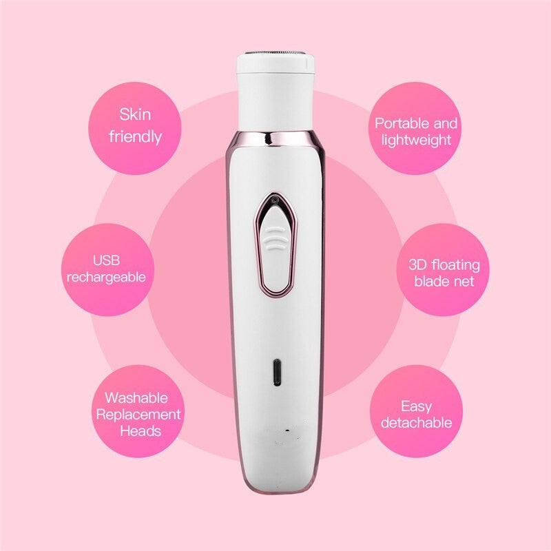 4In1 Electric Women Epilator Bikini Body Armpit Usb Rechargeable Hair Removal