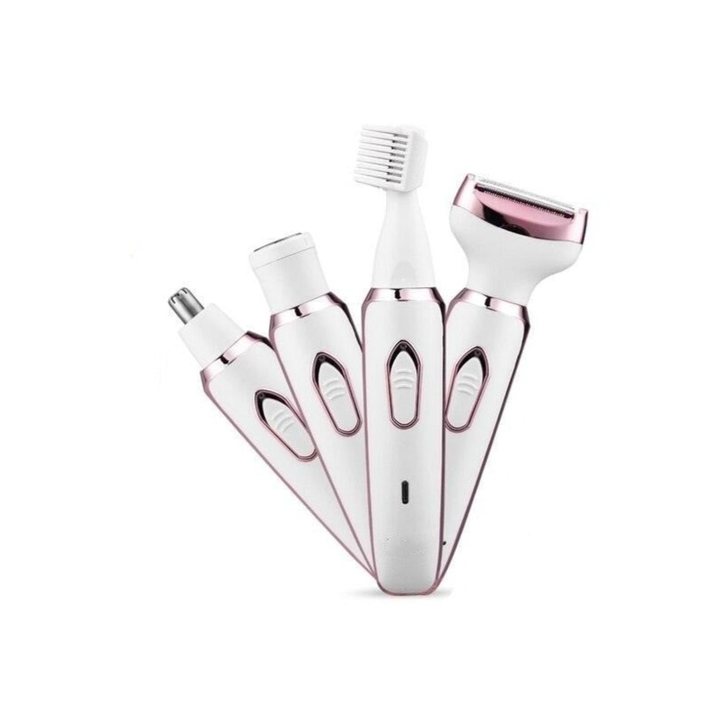 4In1 Electric Women Epilator Bikini Body Armpit Usb Rechargeable Hair Removal