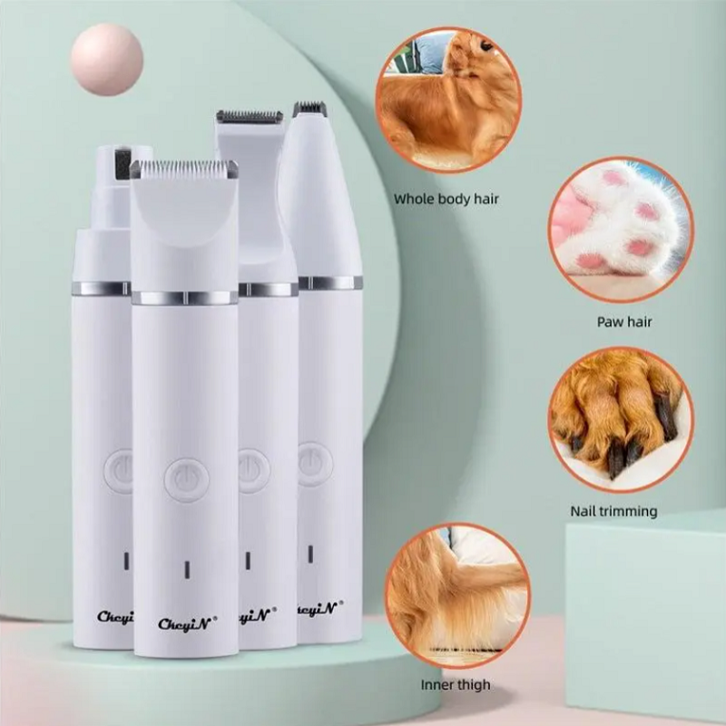 4 In 1 Multifunction Dog Hair Cutter Professional Pet Nail Grooming Tools