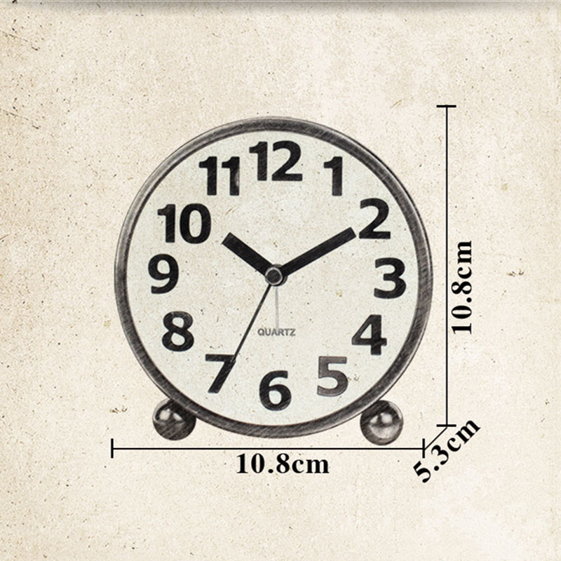 4Inches Creative Children Alarm Clock Simple Electronic Tick Free Suitable For Bedroom Red