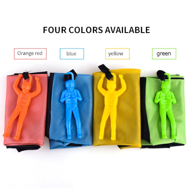4 Pcs Tangle Free Toy Parachute Simply Toss It High Watch Fly