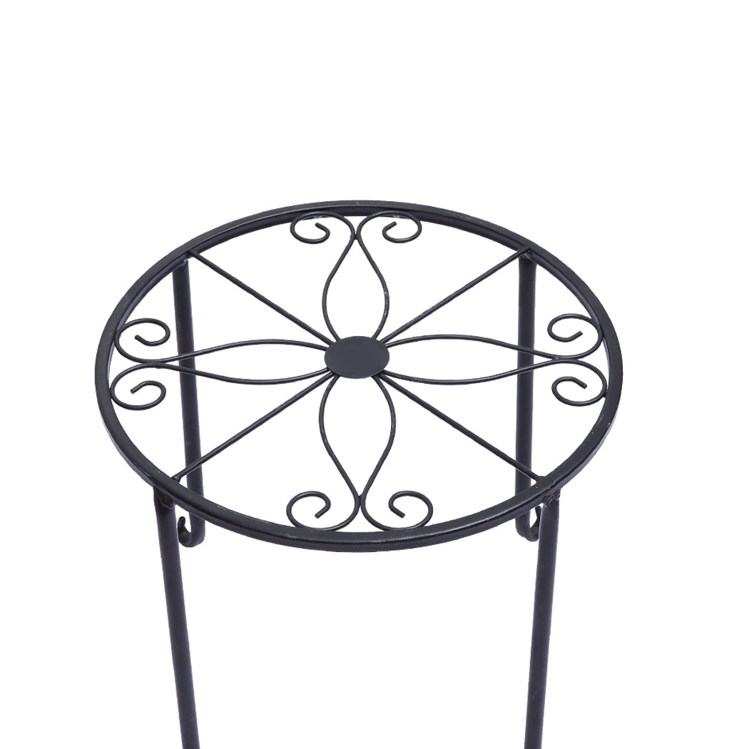 4 X Metal Plant Stand Outdoor Black