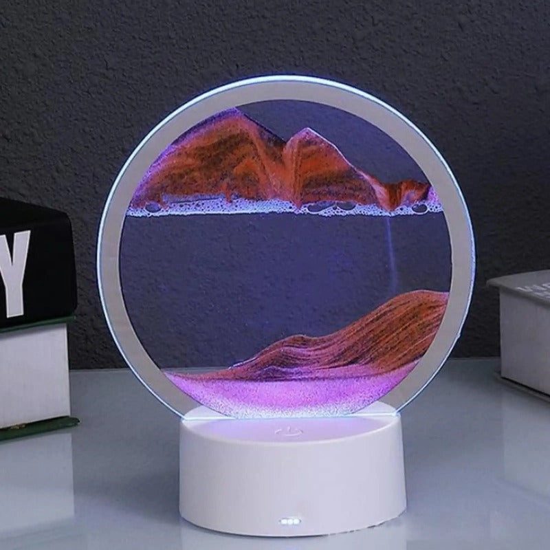 Sand Painting Lamp Remote Control Rgb Led Night Light Quicksand Table Desk