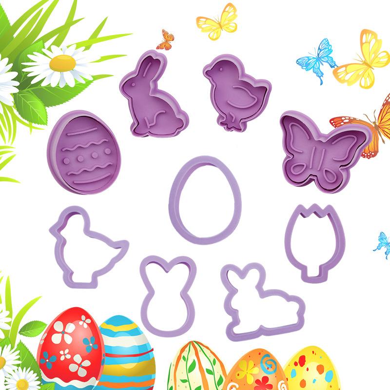 Easter Cookie Cutter Fondant Baking Mold Set