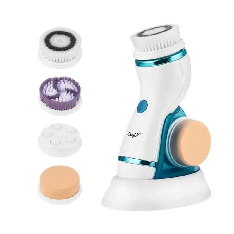 4In1 Deep Pores Ultrasonic Electric Facial Cleansing Exfoliator Face Massager
