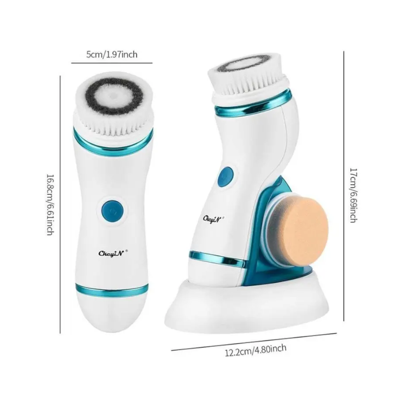 4In1 Deep Pores Ultrasonic Electric Facial Cleansing Exfoliator Face Massager