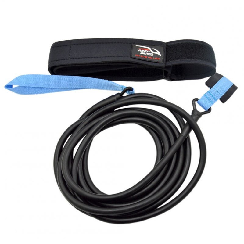 4M Swimming Resistance Belt Training Leash Exerciser Traction Rope Pool Accessories Black3.4Mm9.5Mm4m
