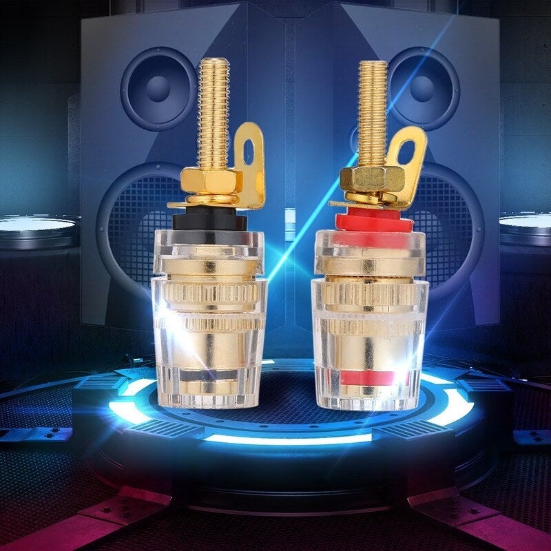 4Mm Banana Plug Gold Plated Terminal Long Binding Column Low Frequency Amplifier Connector 2