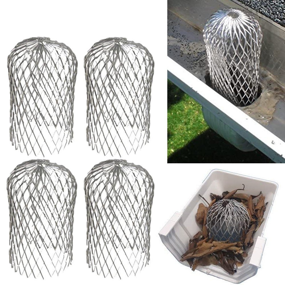 4Pcs/8Pcs Gutter Guard 3 Inch Expand Alloy Filter Strainer Leaves Blocker
