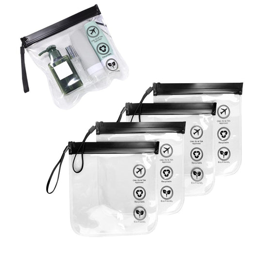 4Pcs Carry-On Clear Liquids Bag Toiletry