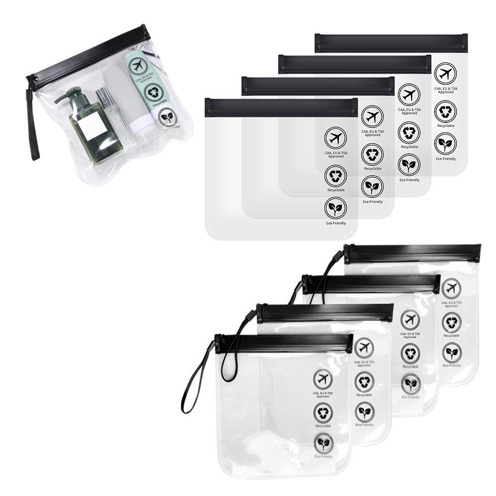 4Pcs Carry-On Clear Liquids Bag Toiletry