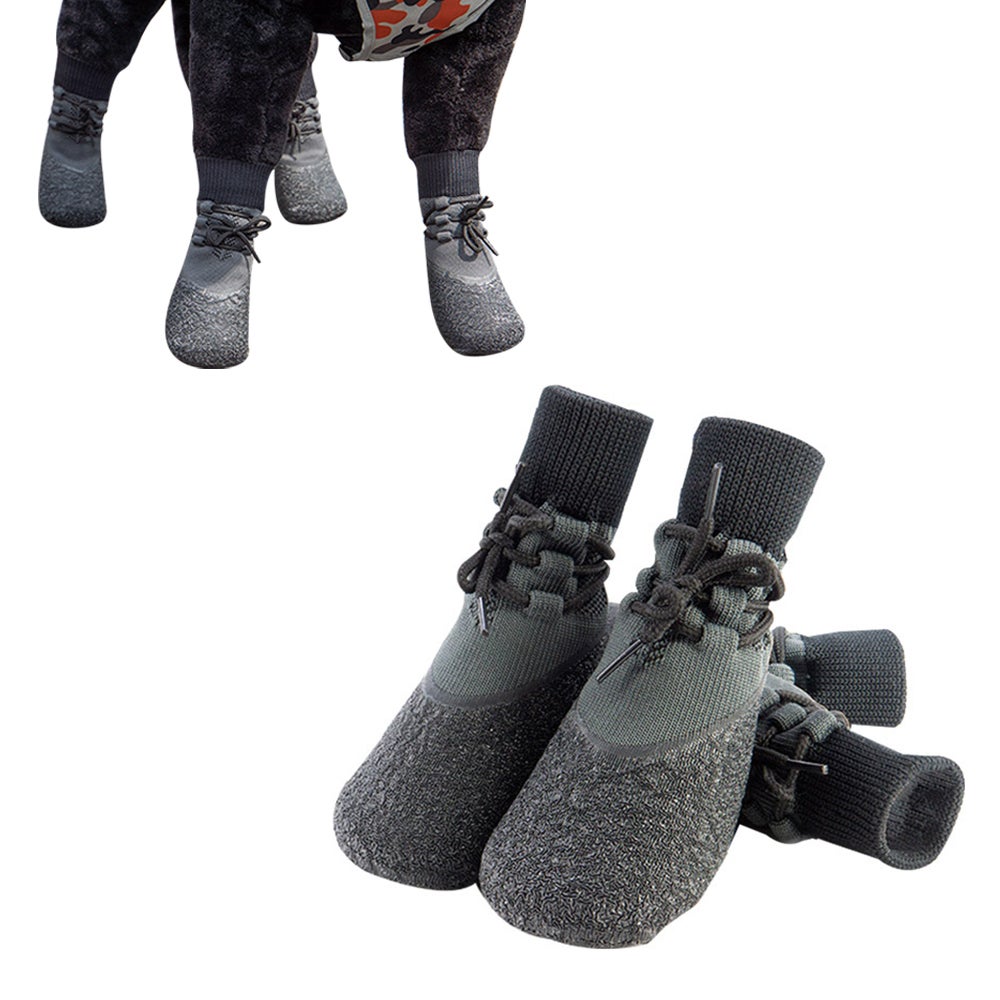 4Pcs Waterproof Dog Boots Anti-Slip Socks