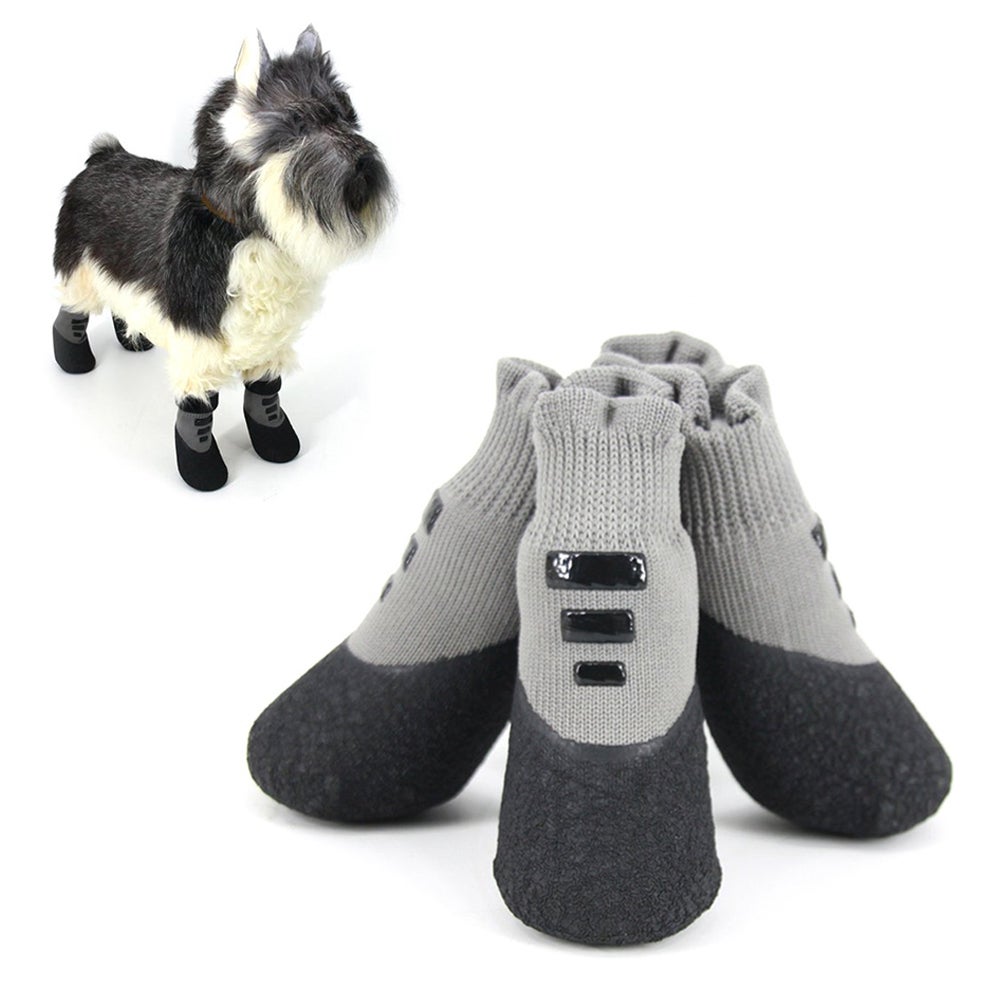 4Pcs Waterproof Dog Boots Anti-Slip Socks