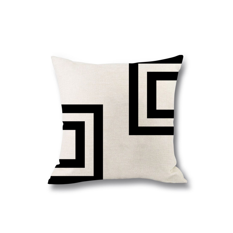 4Pcs Geometric Digital Printing Pillow Holder Flax Cushion Waist Cover
