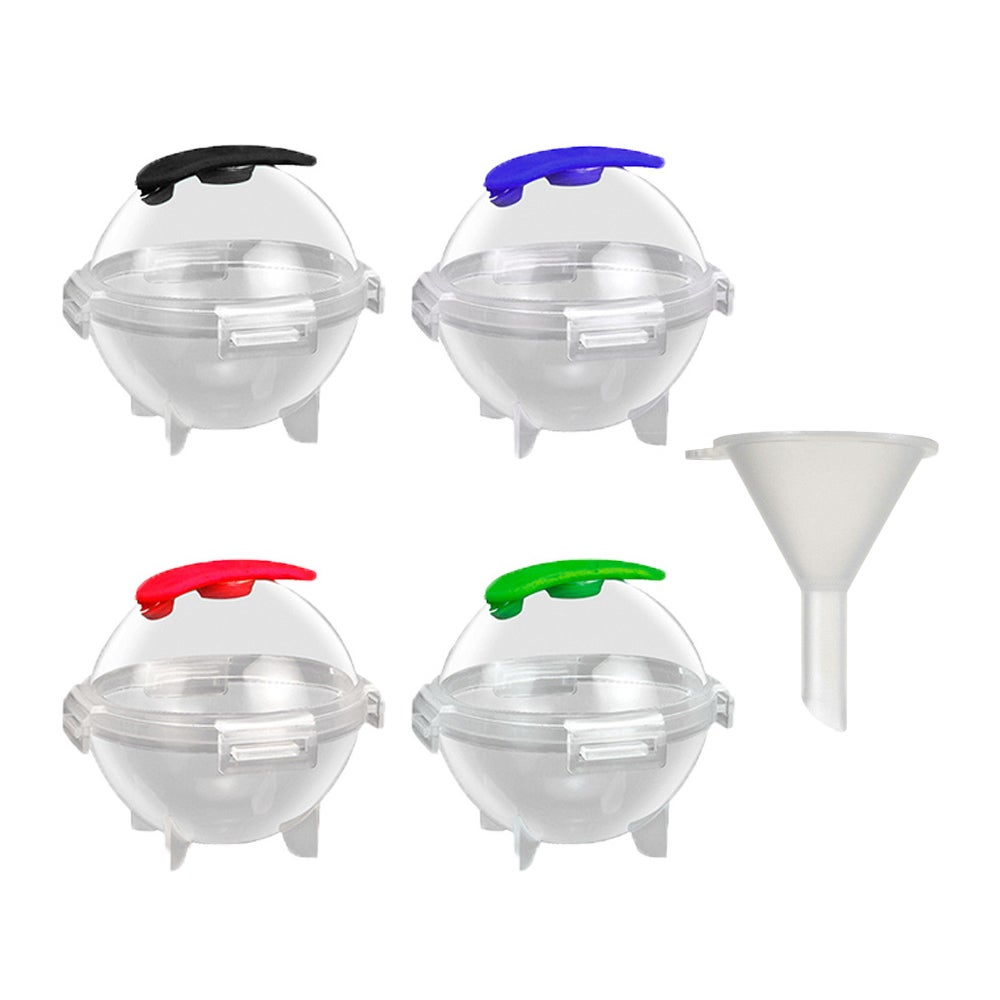 4 Pieces Ice Ball Makers Large Round Cube Moulds For Cold Drinks