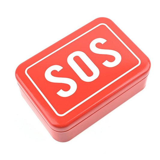 4Pcs Mini Sos Survival Iron Box Field Storage Kit Emergency Tool For Outdoor Portable Multifunction