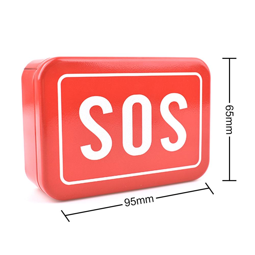 4Pcs Mini Sos Survival Iron Box Field Storage Kit Emergency Tool For Outdoor Portable Multifunction