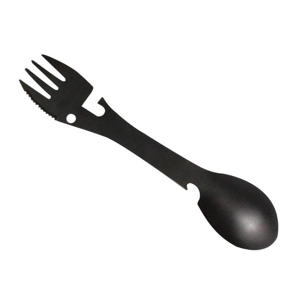 4Pcs Tableware Spoon Multi Tool Can Opener Flatware Portable Bottle Cutlery Multitool Camp Utensil Fork Spork Stainless