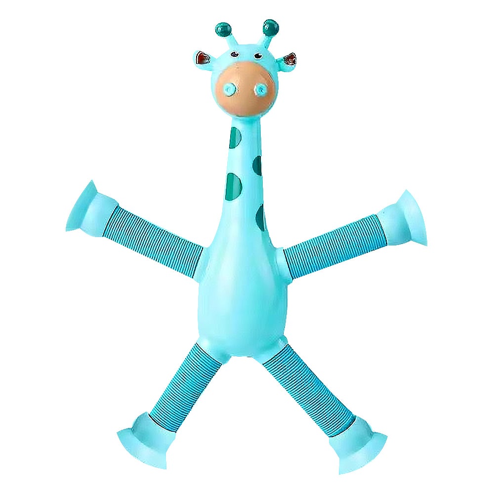 4 Pieces Telescopic Stretchy Giraffe Suction Toy Tube Shape Changing