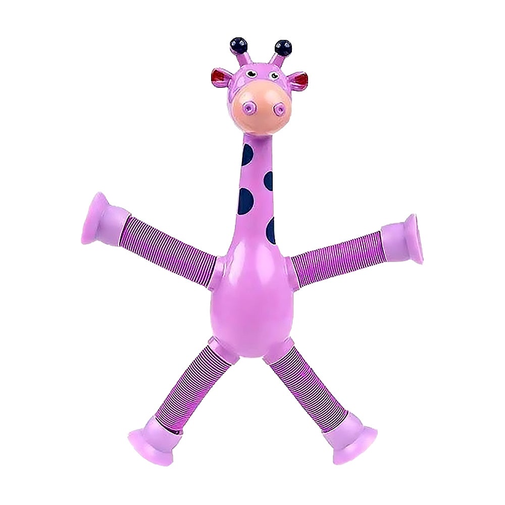 4 Pieces Telescopic Stretchy Giraffe Suction Toy Tube Shape Changing