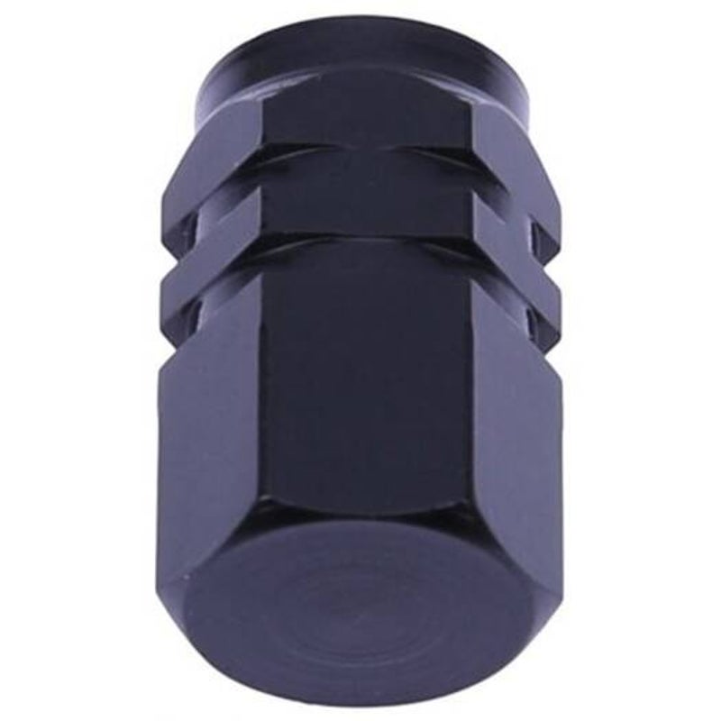 4Pcs Universal Aluminum Car Air Valve Caps Bicycle Tire Cover Wheel Black