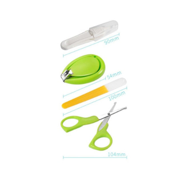 4Pcs Baby Nail Clippers Set Safety Care Barrel Scissors Pale Blue Dog Lid