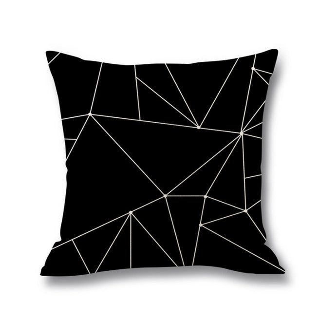 4Pcs Geometric Digital Printing Pillow Holder Flax Cushion Waist Cover