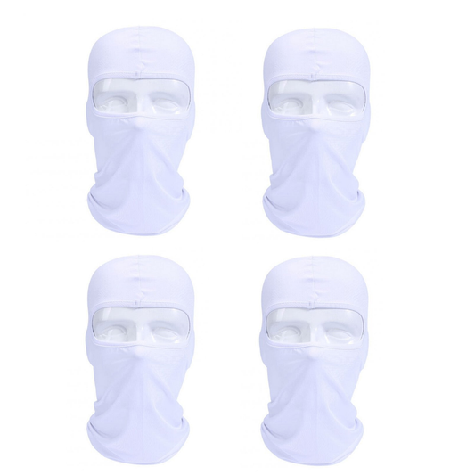 4Pcs Lycra Fabrics Ski Face Mask Motorcycle Cycling Bike Skateboard Balaclava White
