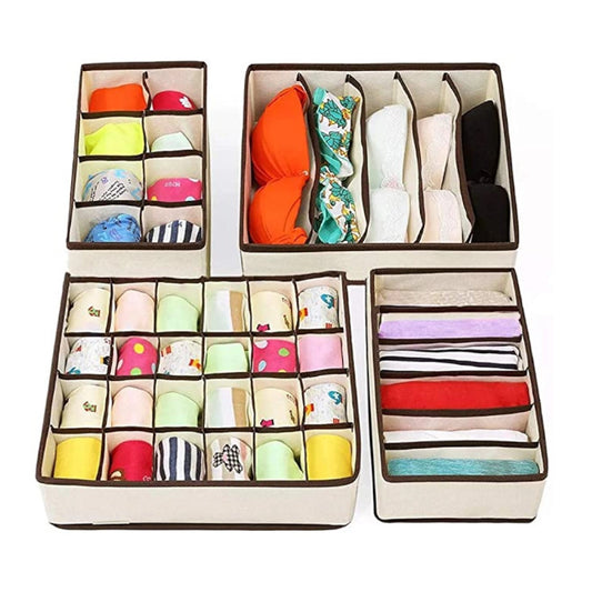 4Pcs Pack Underwear Sock Bra Storage Organiser