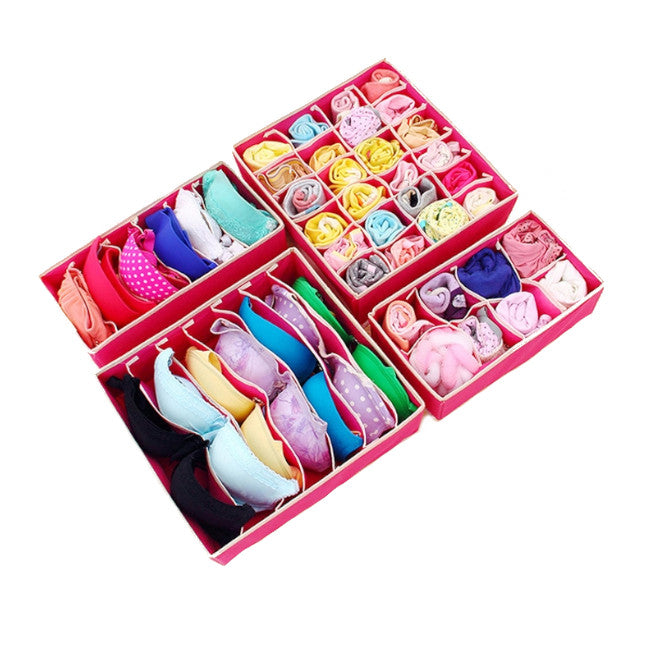 4Pcs Pack Underwear Sock Bra Storage Organiser Ver 2