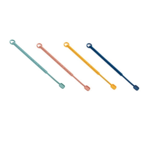 4Pcs Silicone Stirring Stick Long Handle Cocktail Juice Dessert Ice Spoon