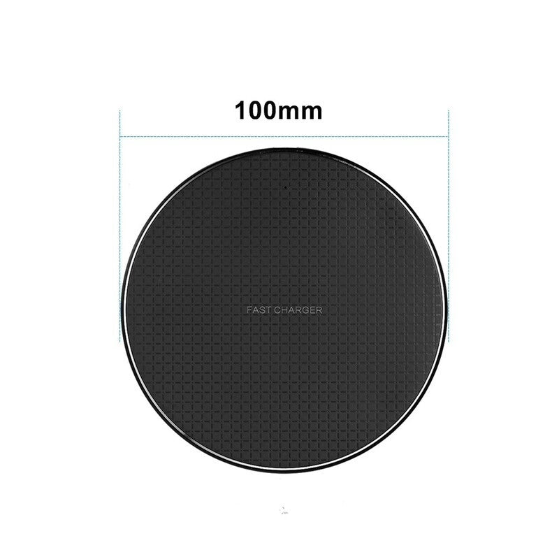 10W Qi Wireless Charger Aluminium Alloy Fast Charging Pad