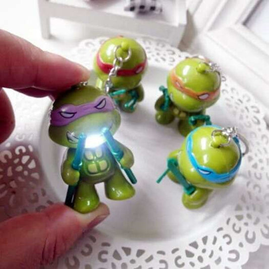 5.7Cm Led Lighting Sound Turtle Key Chain