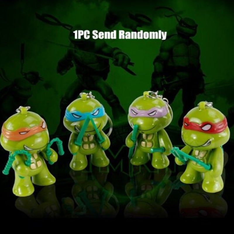 5.7Cm Led Lighting Sound Turtle Key Chain