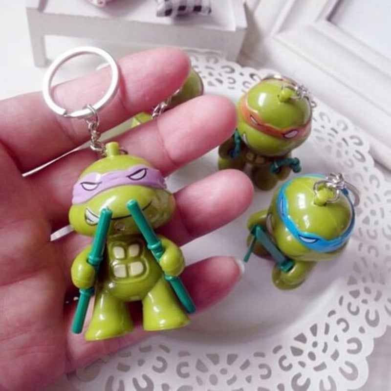 5.7Cm Led Lighting Sound Turtle Key Chain
