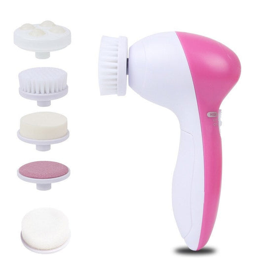 5 In 1 Face Cleansing Brush Facial Electric Wash Machine Deep Cleaning Pore Skin Care Massage