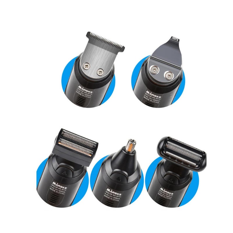 5 In 1 Multi Functional Waterproof Hair Clippers Beard Trimmer Of Mustache Nose Precision For Man