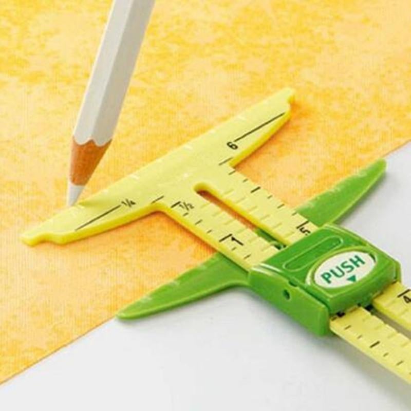 5 In 1 Sliding Gauge With Cmeasuring Sewing Tool Ruler Patchwork Tailor Accessories Home Use