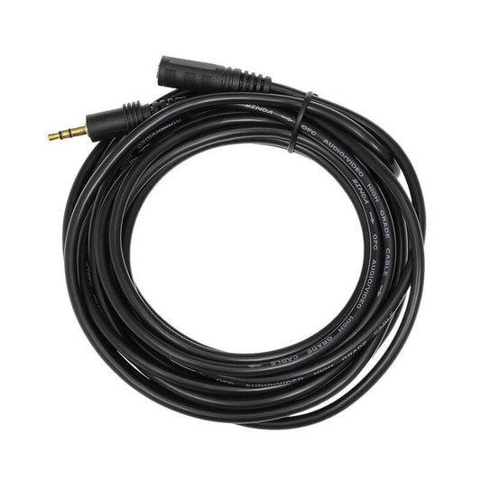 5 Meter Audio Extension Cable 3.5Mm Jack Male To Female Aux Extender Cord For Computer Mobile Phones Amplifier Black