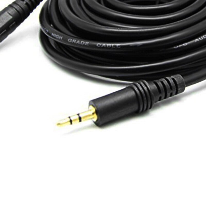5 Meter Audio Extension Cable 3.5Mm Jack Male To Female Aux Extender Cord For Computer Mobile Phones Amplifier Black