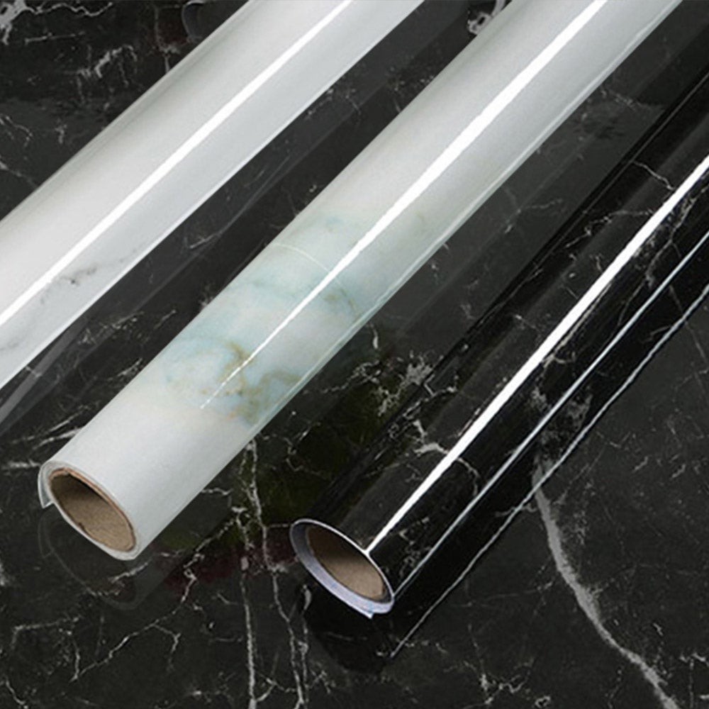 5 Meter Marble Vinyl Film Black Wallpaper Sheet Furniture Wrap Sticker