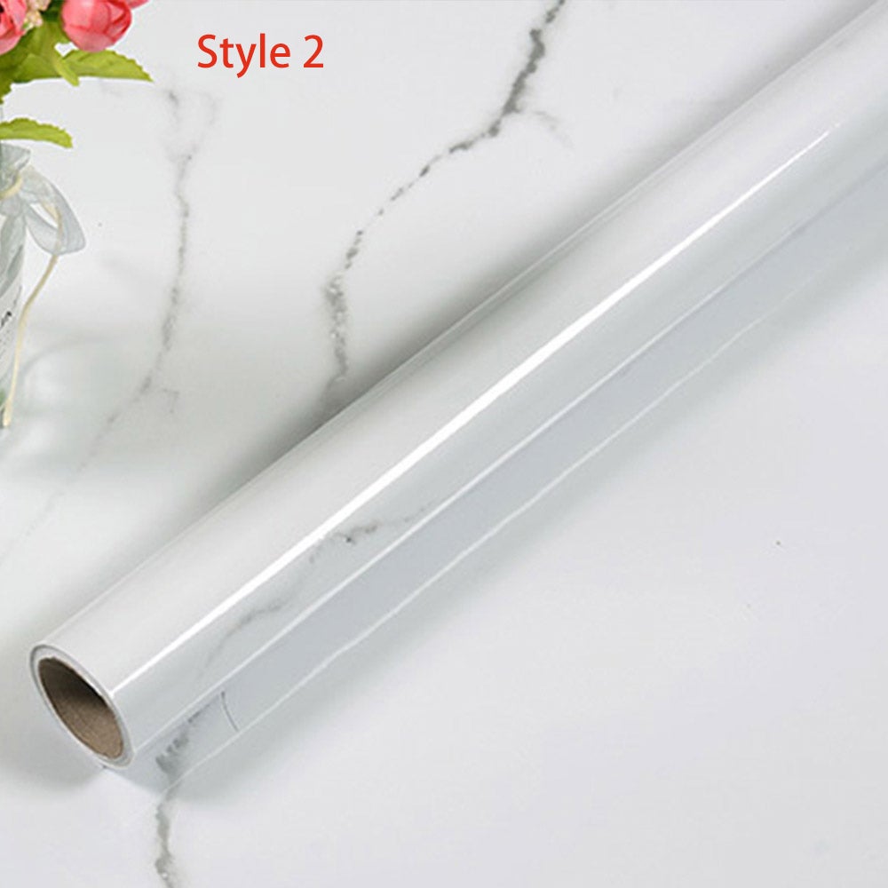 5 Meter Marble Vinyl Film Black Wallpaper Sheet Furniture Wrap Sticker