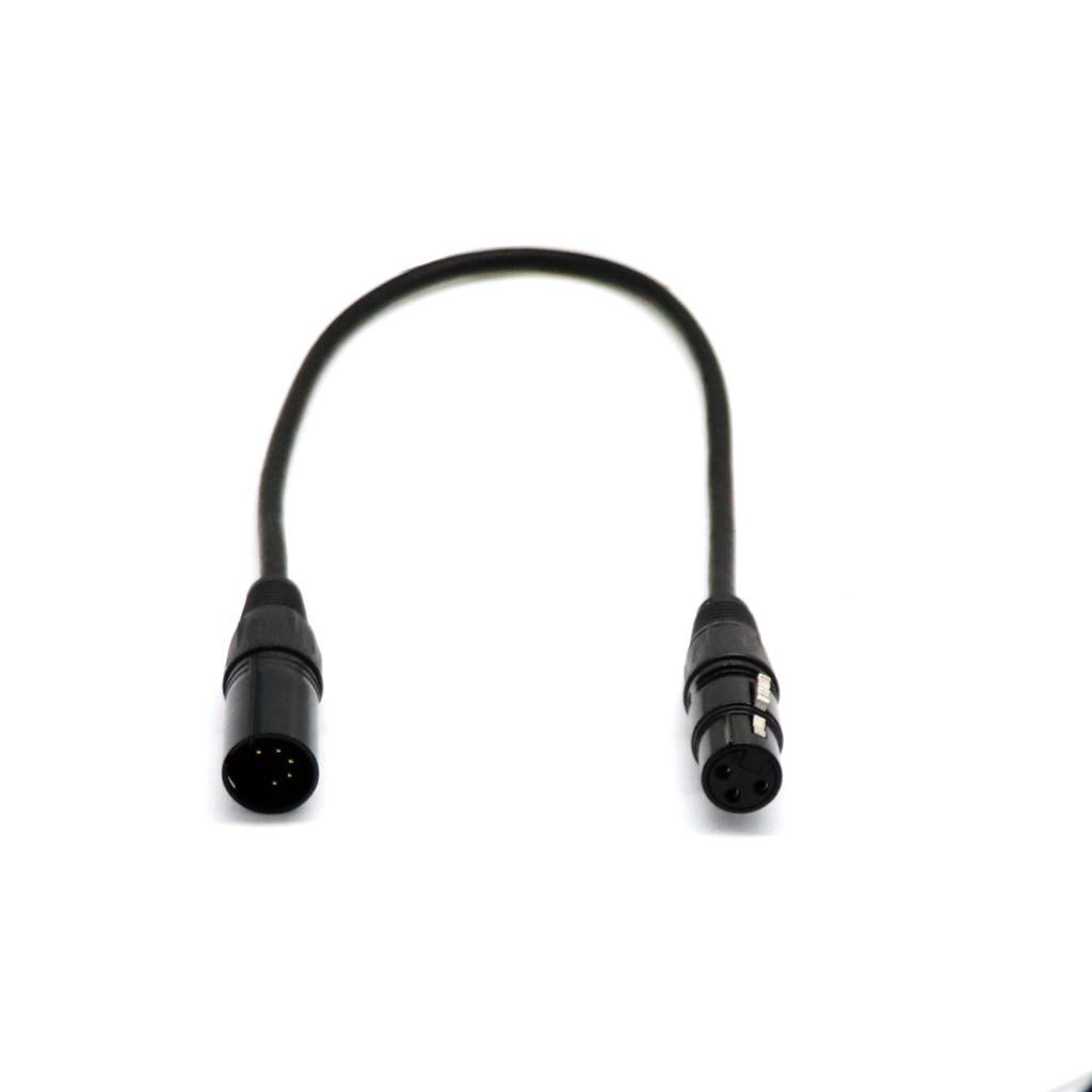 5 Pin Male To 3 Female Xlr Connector Dmx Adapter Balanced Cable Lighting Accessory