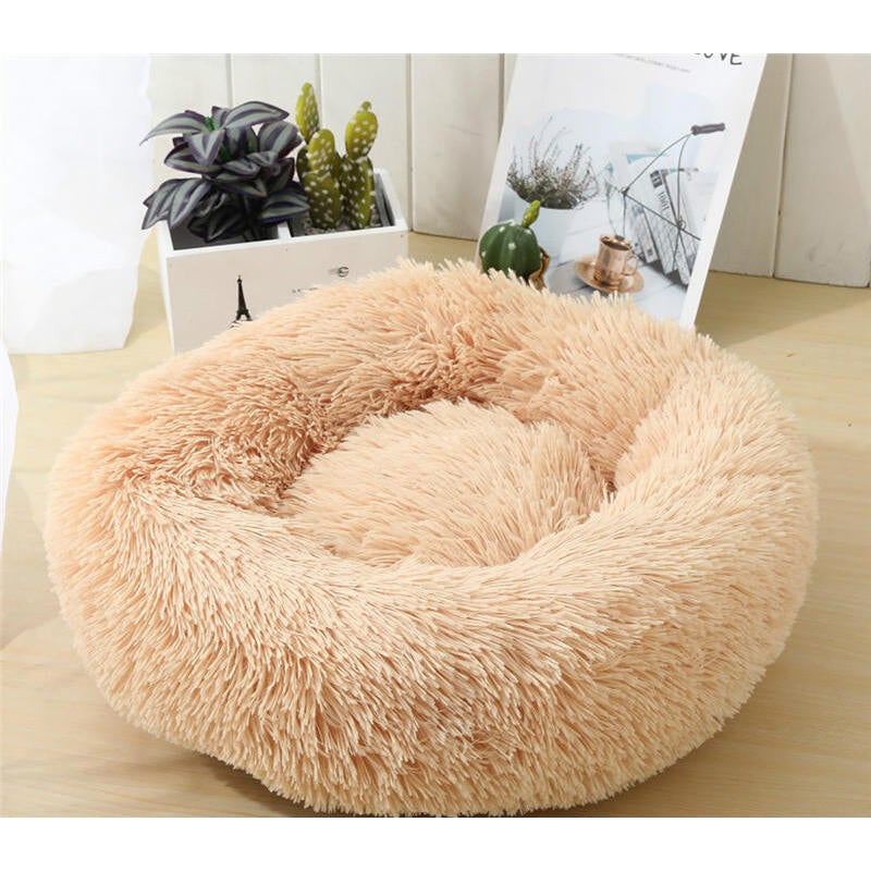 50 X 50Cm Soft Fluffy Pet Dog Cat Round Cushion Bed