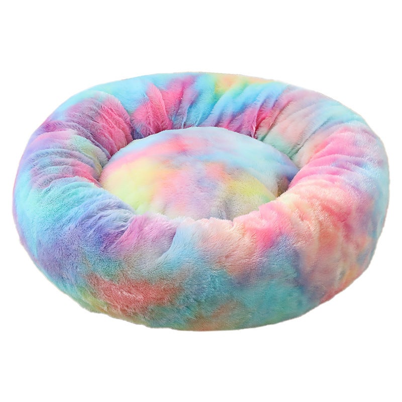 50 X 50Cm Soft Fluffy Pet Dog Cat Round Cushion Bed