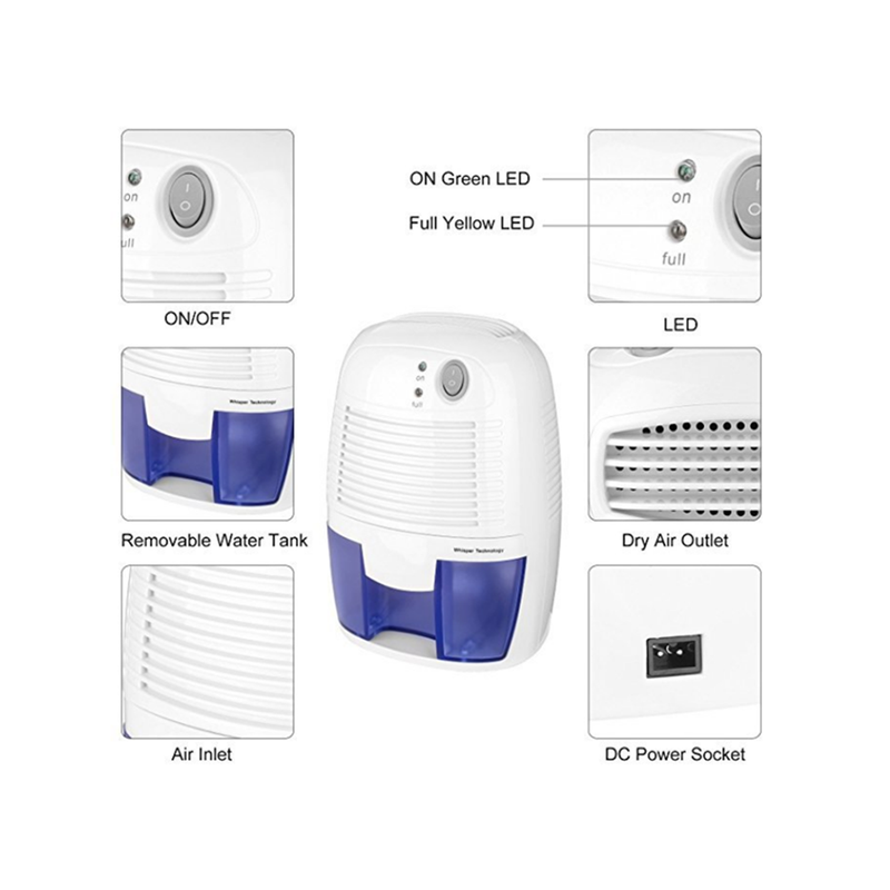 500Ml Dehumidifier Household Small Bedroom Dryer Desiccant Moisture Absorption Machine