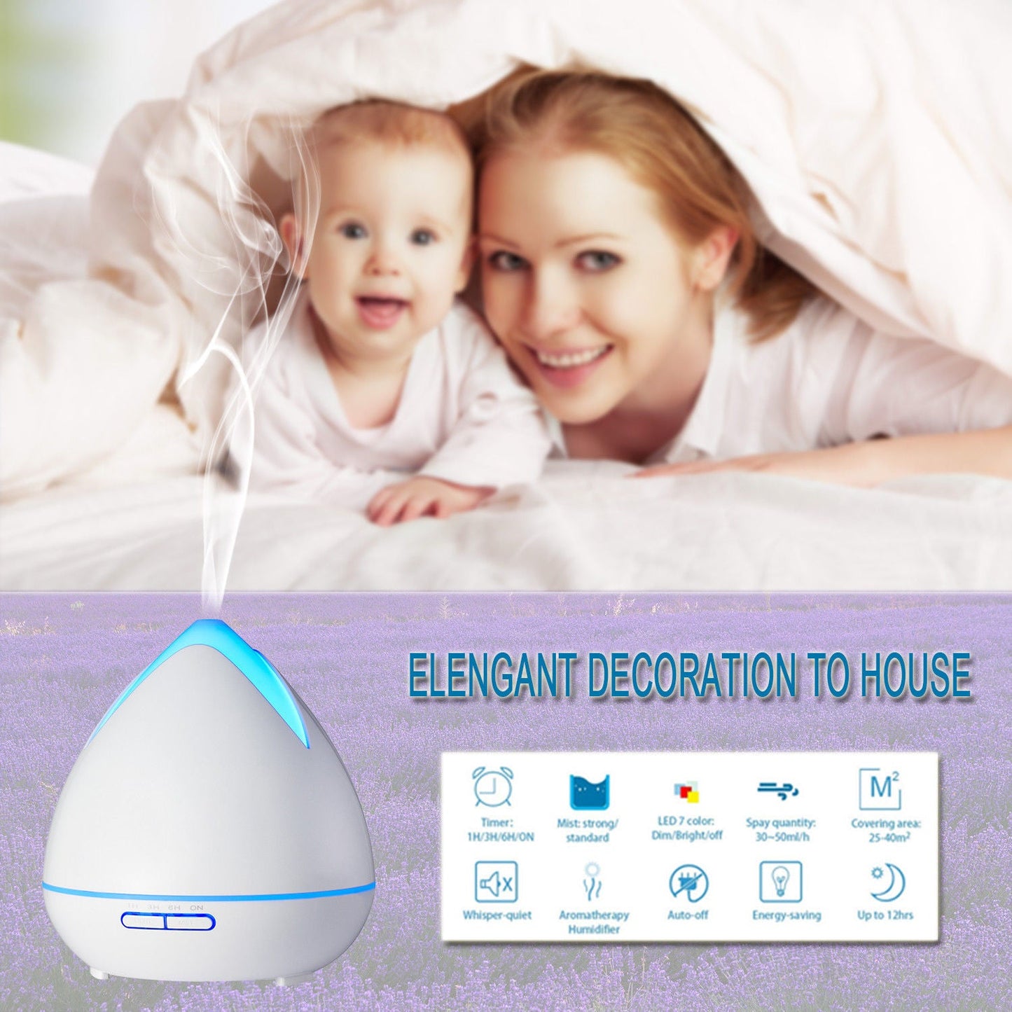 Purespa Ultrasonic Diffuser White