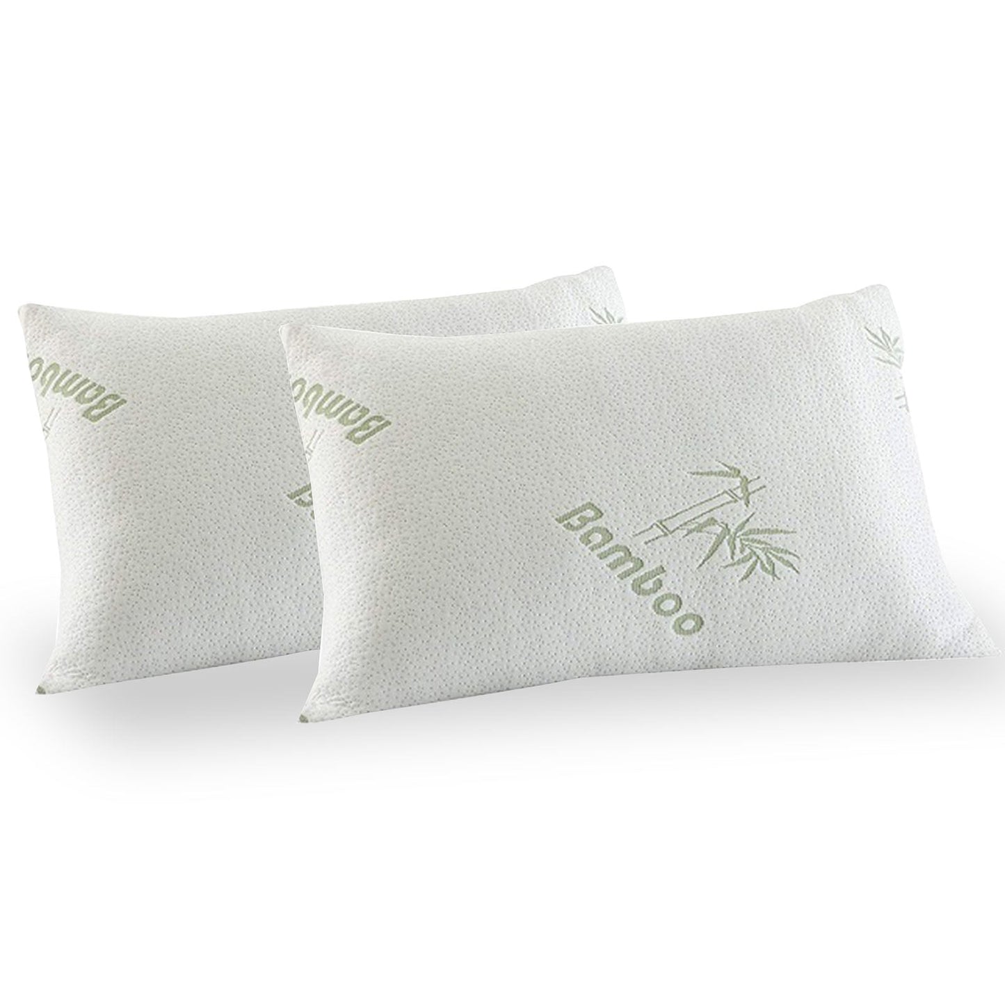 Royal Comfort Bamboo-Covered Memory Foam Pillow 2-Pack